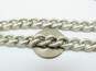 Tiffany & Co 925 Sterling Silver Etched Curb Link Chain Bracelet With Dust Bag 26.1g image number 3