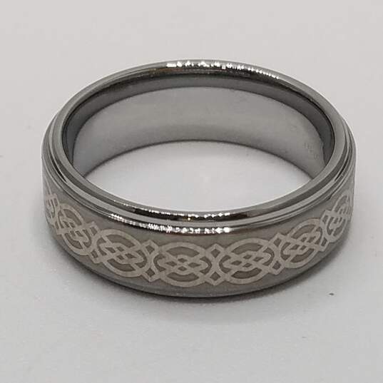 Tungsten Silver Tone Design On Metal Ring Sz 12 Bundle 8pcs 132.0g image number 7