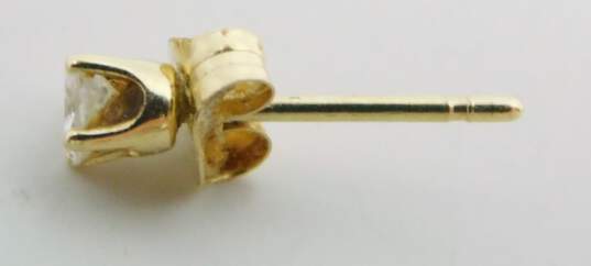 14K Yellow Gold 0.11 CT Diamond Single Stud Earring 0.2g image number 4