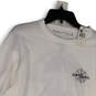 NWT Mens White Long Sleeve Crew Neck Stretch Pullover T-Shirt Size Large image number 3