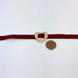 Designer Swarovski Red Sweetheart Rhinestone Velvet Choker Necklace alternative image