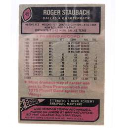 1977 HOF Roger Staubach Topps Dallas Cowboys alternative image