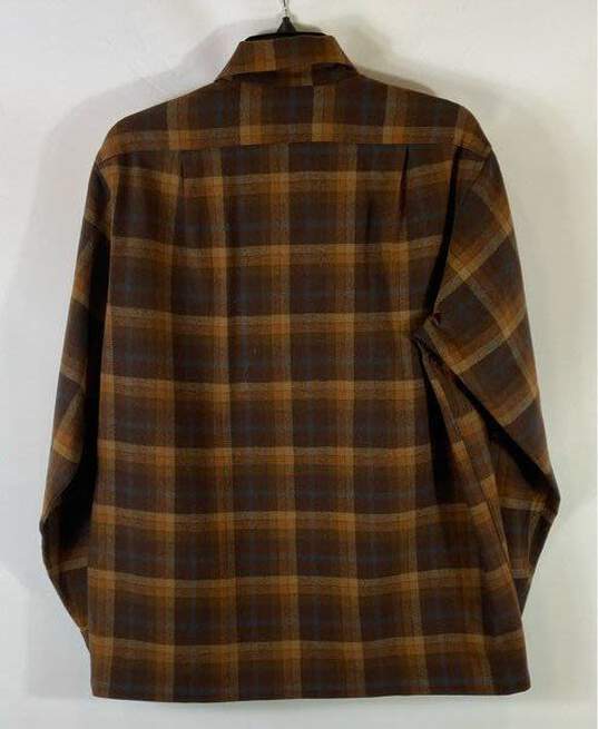 Pendleton Brown Plaid T-shirt - Size Medium image number 2