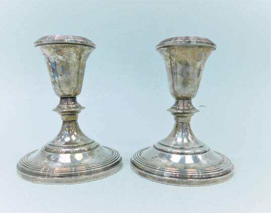 Fisher Weighted Sterling Silver 379 Candlesticks 680 grams image number 2