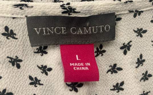 Vince Camuto Women's White Printed Blouse- L image number 3