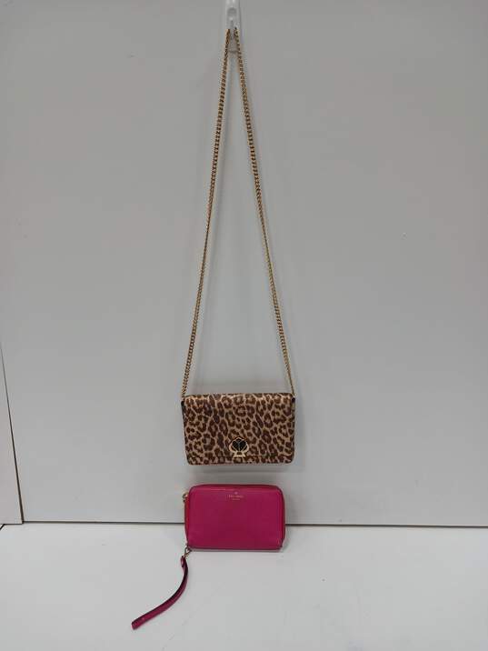 Bundle of Kate Spade Nicola Metallic Leopard Twist & Pink Wallets image number 1
