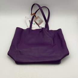 NWT Marc Ellis Womens Purple MEB-435 Leather Double Handle Tote Bag Purse