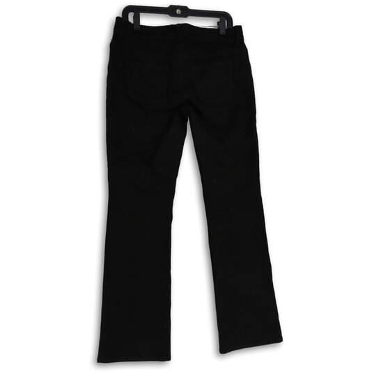 Womens Black Denim Dark Wash 5-Pocket Design Bootcut Leg Jeans Size 10 image number 2