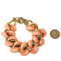 Designer J. Crew Gold-Tone Santa Maria Spring Ring Coral Chain Bracelet image number 3