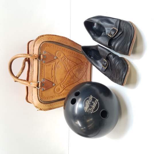 Vintage Bowling Ball, Shoes & Bag