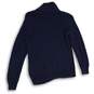 Lands' End Womens Navy Blue Knitted Turtleneck Long Sleeve Pullover Sweater Sz M image number 2
