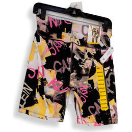 NWT Womens Multicolor Printed Elastic Waist Pull-On Biker Shorts Size M