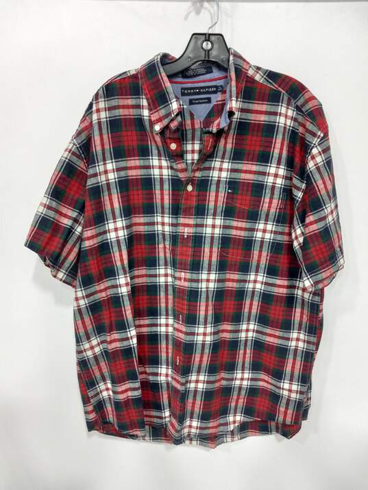 Men's Short-Sleeve Button-Up Shirt Size XL image number 1