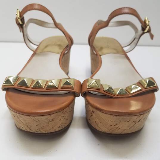 Michael Kors SZ Women's Wedge Heels Brown Size 9M image number 4