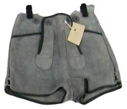 Gray Lederhosen Shorts