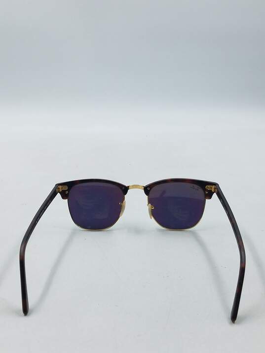 Ray-Ban Tortoise Clubmaster Mirrored Sunglasses image number 3