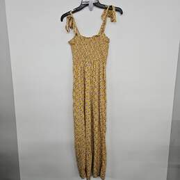 Holister Yellow Floral Print Convertible Sleeve Jumpsuit alternative image