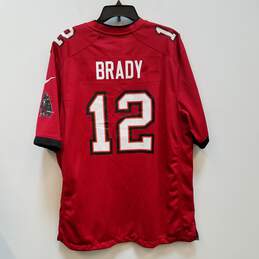 Mens Red Tampa Bay Buccaneers Tom Brady #12 Pullover NFL Jersey Size XL alternative image
