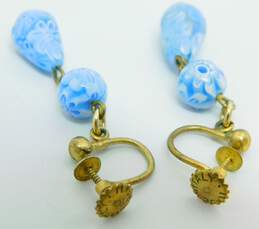 Vintage Italian Murano & Millefiori Glass Screw-Back Earrings & Pendant Necklace 22.0g alternative image