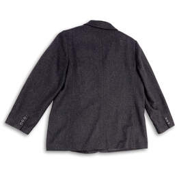 Womens Gray Long Sleeve Pockets Notch Lapel Three Buton Blazer Size XL alternative image