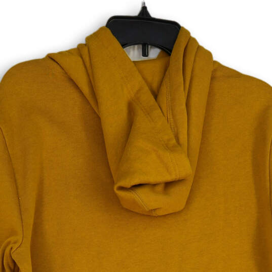 NWT Womens Tan Long Sleeve Kangaroo Pocket Pullover Hoodie Size S image number 4