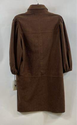 NWT 7 For All Mankind Womens Brown Long Sleeve Button Front Shirt Dress Size M alternative image