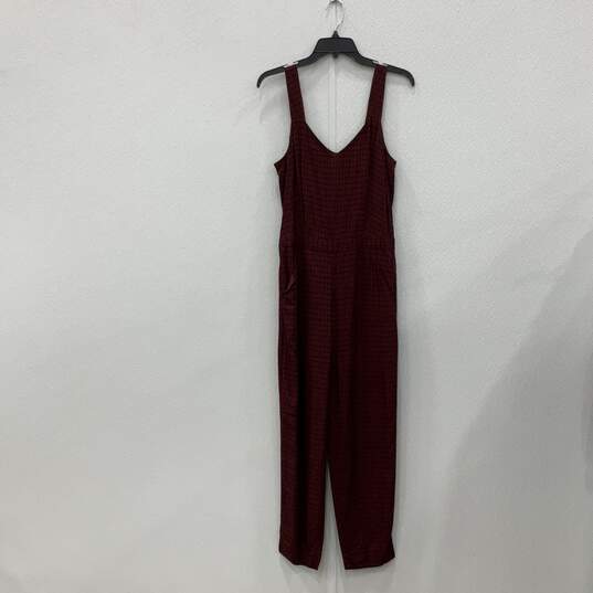 Madewell Womens Maroon Black Sleeveless V-Neck One-Piece Romper Size Small image number 2