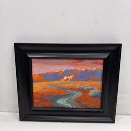 Bundle of 2 Framed 7 Signed Landscape Oil Paintings on Canvas alternative image