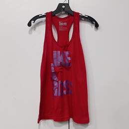 Nike Red And Purple "Like A Boss" Loose Fit Tank Top Size M