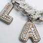 Iced Out Gold Tone 15-16 inch Crystal SS Cuban Chain LALA Charm Necklace Collection image number 3