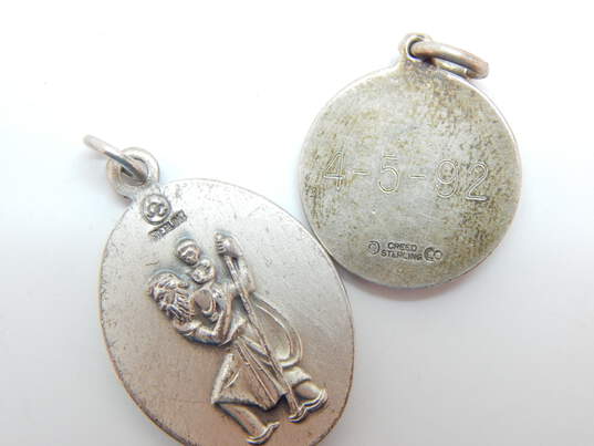 Vintage & Modern Sterling Silver Crosses & Miraculous Medals 15.1g image number 7