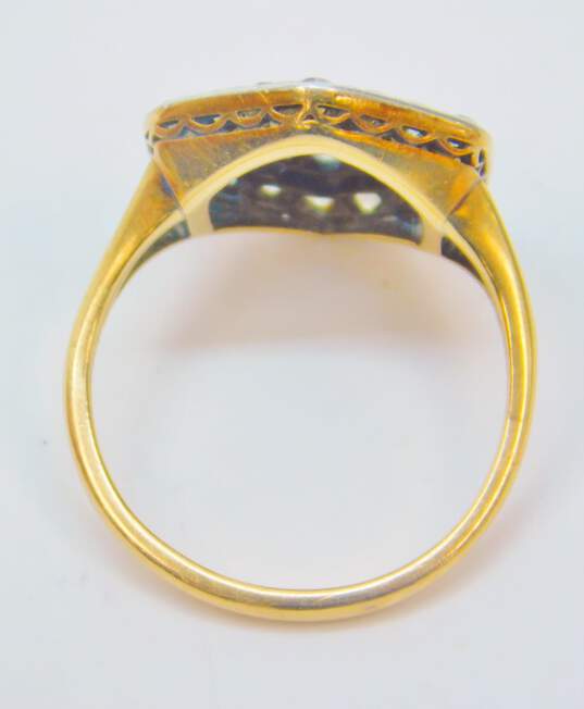 Art Deco 14K Yellow Gold 1 CTTW Diamond Ring 4.4g image number 4