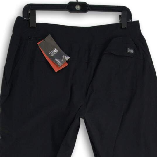 NWT Womens Black Flat Front Slash Pocket Pull-On Ankle Pants Size Large image number 4