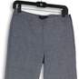 Talbots Womens Gray Flat Front Straight Leg Side Zip Ankle Pants Size 2 image number 3