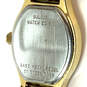 Designer Bulova Gold-Tone Stainless Steel White Oval Dial Analog Wristwatch image number 4