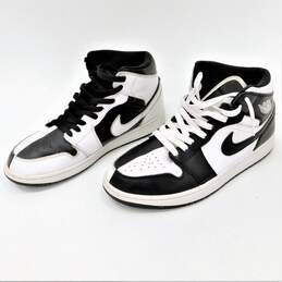 Air Jordan 1 Mid Split Black White Women's Shoe Size 9.5