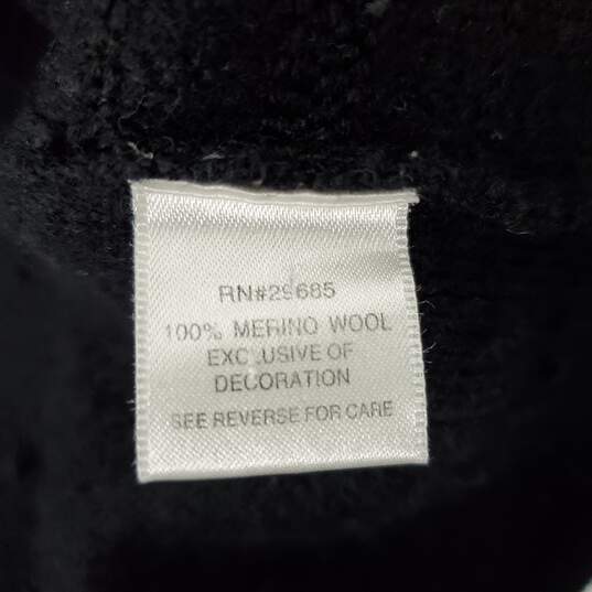 VTG Pendleton WM's Black Full Zip 100% Merino Wool Cardigan Size M image number 3