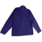 Mens Blue Fleece Mock Neck Long Sleeve 1/4 Zip Pullover Jacket Size L Tall image number 2