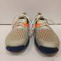 Mens White Orange Adizero Feather III Lace Up Tennis Shoes Size 8.5 image number 1