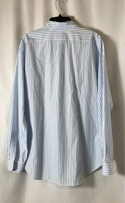 Ralph Lauren Mens White Blue Striped Collared Classic Fit Button-Up Shirt Sz XL alternative image