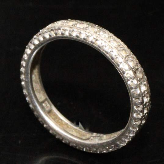 Sterling Silver Diamond Accent Ring (SZ 8.5) - 2.9g image number 4