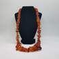 Amber-Like Stones Endless 33 Inch Necklace 120.0g image number 3