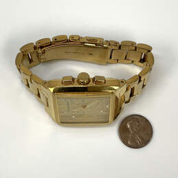 Designer Michael Kors Gold-Tone Stainless Steel Chronograph Wristwatch