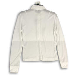 NWT Womens White Pointed Collar Long Sleeve Golf Polo Shirt Size S/P alternative image