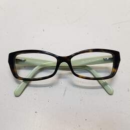 Tory Burch Brown Tortoise Shell Rectangular Eyeglasses