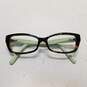 Tory Burch Brown Tortoise Shell Rectangular Eyeglasses image number 1