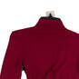 NWT Womens Purple Mock Neck Long Sleeve Cropped Blouse Top Size Small image number 4