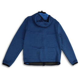 Mens Blue Fleece Long Sleeve Full-Zip Hoodie Size Large Reg alternative image