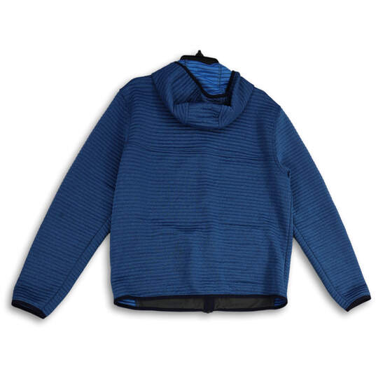 Mens Blue Fleece Long Sleeve Full-Zip Hoodie Size Large Reg image number 2
