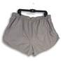Womens Gray Elastic Waist Flat Front Pull-On Utility Shorts Size 2X image number 2